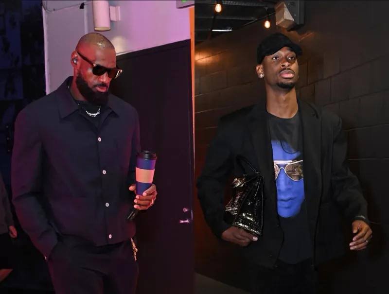 亚博体育平台-一触即发！NBA官方晒詹姆斯&amp;amp;亚历山大入场穿搭照